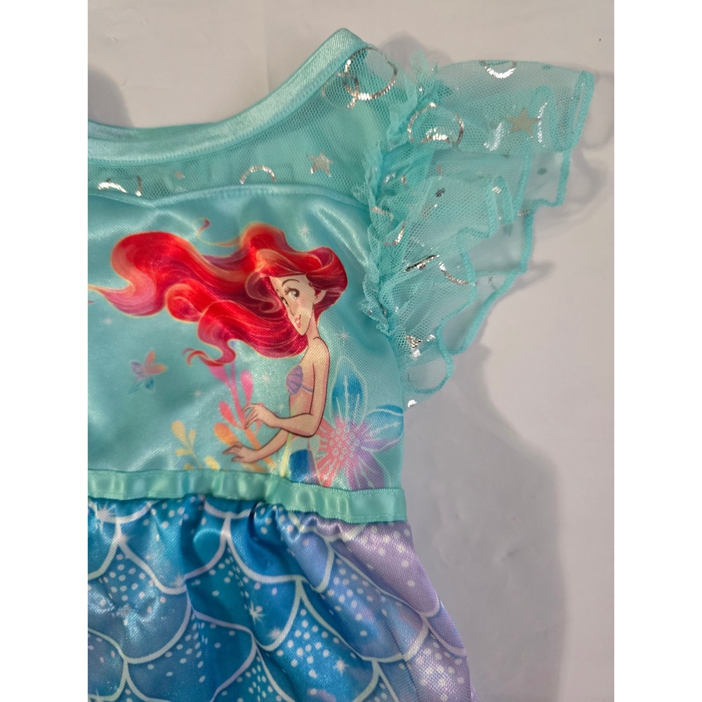 Disney Princess Ariel The Little Mermaid Nightgown Teal Purple 2T RN87652 NWOT - Picture 6 of 13